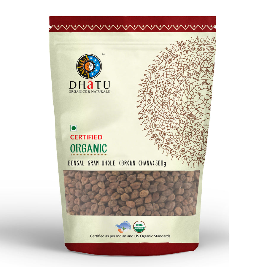 Organic Bengal Gram Whole (Brown Chana) 500g