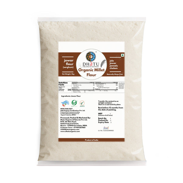 Organic Jowar Flour 500g | Sorghum | Jonna | Jola