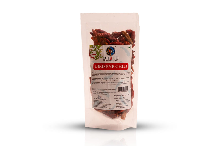 Organic Red birds eye chilli 50g