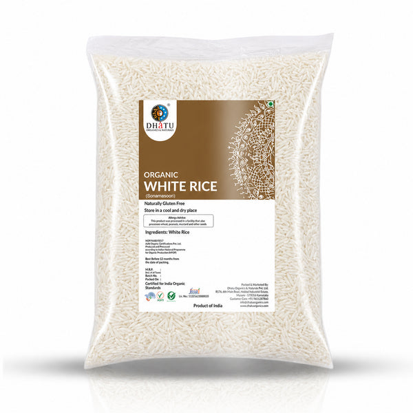 Organic White Rice - Sonamasoori 1kg