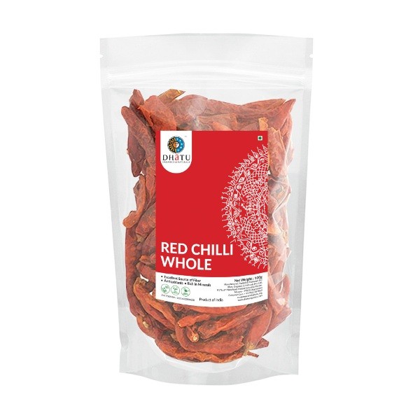 Organic Red Chillie Whole 100g (Guntur)