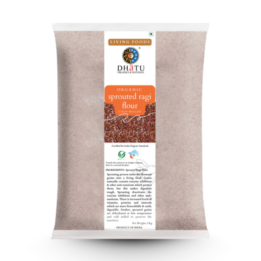 Organic Sprouted Ragi Flour | 1kg & 2kg Packs