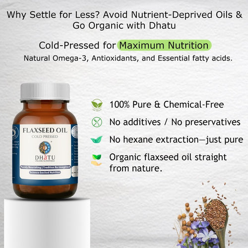 Flaxseed Oil 100ml | 100% Pure | Cold Pressed