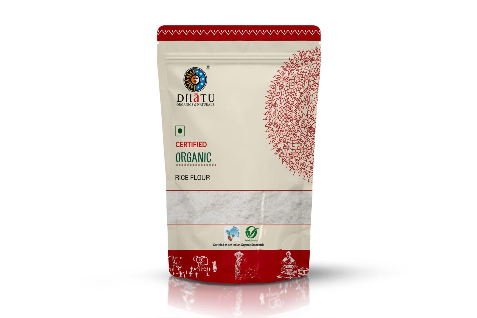 Organic Rice Flour 500g | Stone-Ground, Gluten-Free | Dhatu Organics