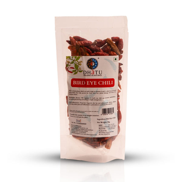 Organic Red birds eye chilli 50g
